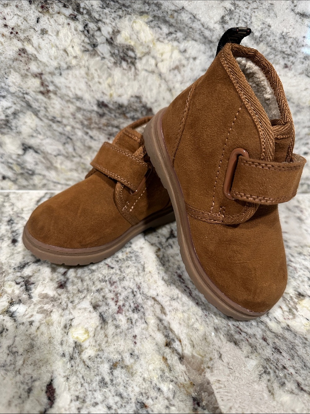 Cat & Jack Toddler Brown Suede Hook-&-Loop Boots